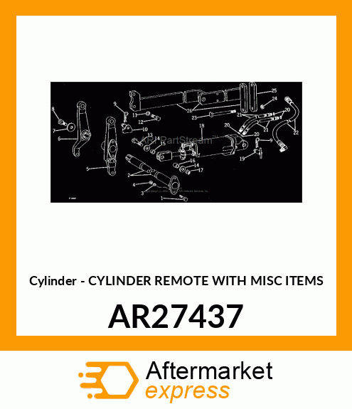 Cylinder - CYLINDER REMOTE WITH MISC ITEMS AR27437