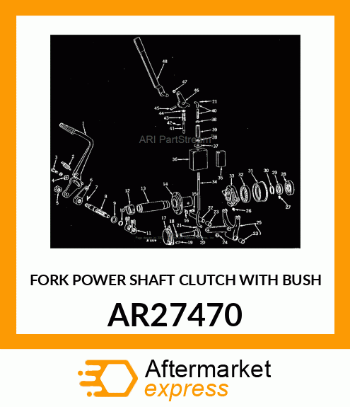 FORK POWER SHAFT CLUTCH WITH BUSH AR27470