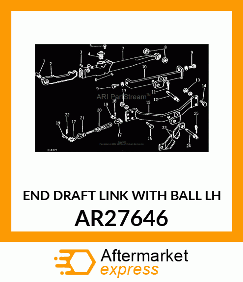 END DRAFT LINK WITH BALL LH AR27646