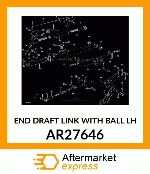 END DRAFT LINK WITH BALL LH AR27646