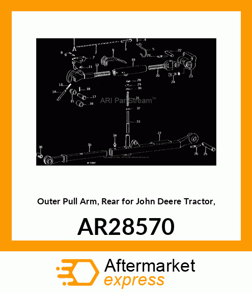 DRAWBAR, DRAFT LINK,WITH BALL AR28570