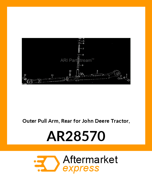 DRAWBAR, DRAFT LINK,WITH BALL AR28570