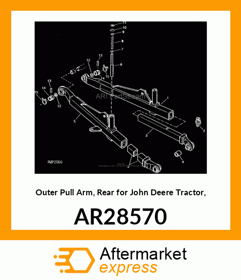 DRAWBAR, DRAFT LINK,WITH BALL AR28570