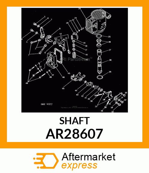 Shaft - SHAFT, THROTTLE ASSEMBLY AR28607