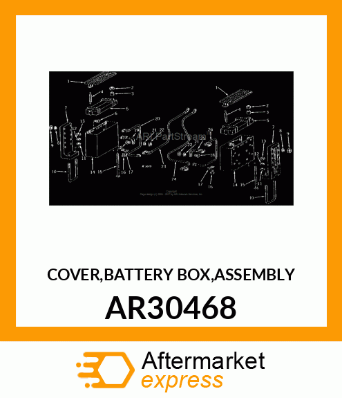 COVER,BATTERY BOX,ASSEMBLY AR30468