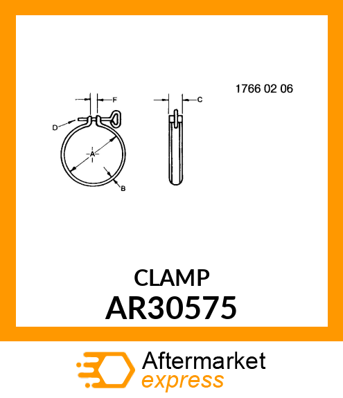 CLAMP OIL CUP RETAINING ASSEMBLY AR30575