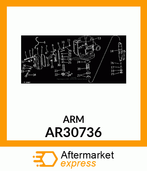 Arm - ARM, METERING VALVE AR30736