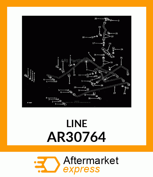 OIL LINE, BRAKE PRESSURE UPPER AR30764