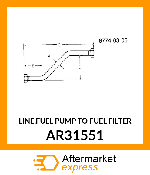 LINE,FUEL PUMP TO FUEL FILTER AR31551