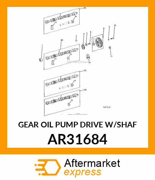 Gear Oil Pump Drive with Shaf AR31684