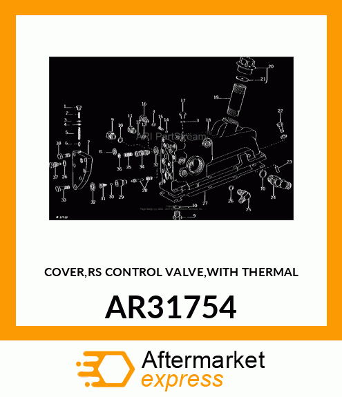 COVER,RS CONTROL VALVE,WITH THERMAL AR31754