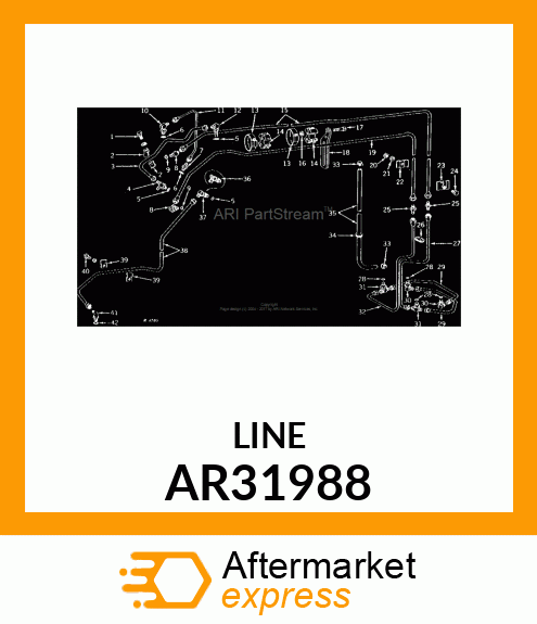 OIL LINE, JUNCTION BLOCK TO STEERIN AR31988