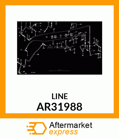 OIL LINE, JUNCTION BLOCK TO STEERIN AR31988