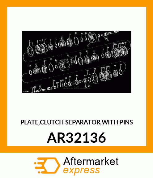 PLATE,CLUTCH SEPARATOR,WITH PINS AR32136