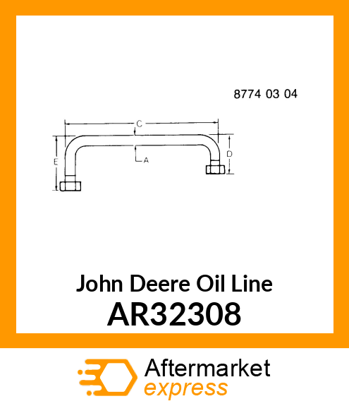 OIL LINE, STEERING VALVE TO STEERIN AR32308