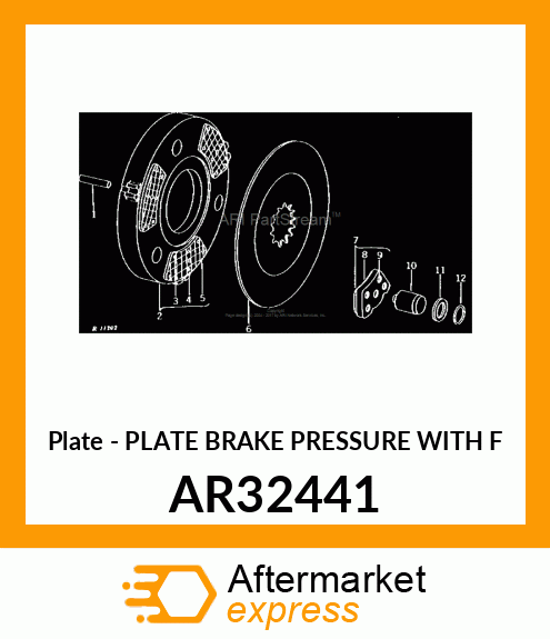 Plate - PLATE BRAKE PRESSURE WITH F AR32441