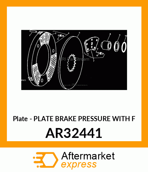 Plate - PLATE BRAKE PRESSURE WITH F AR32441