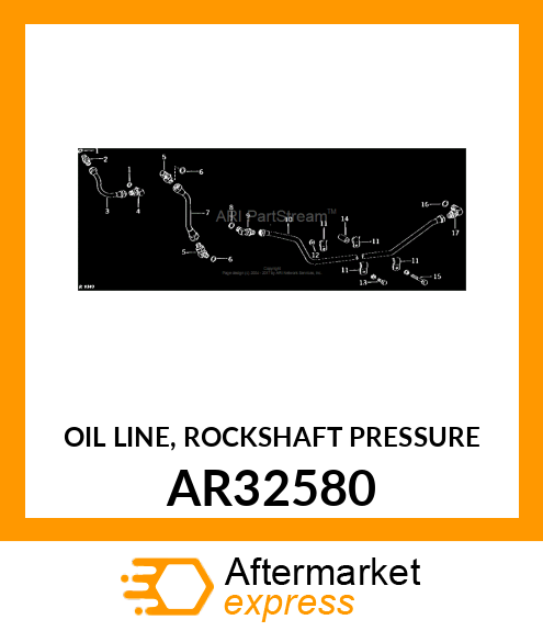 OIL LINE, ROCKSHAFT PRESSURE AR32580