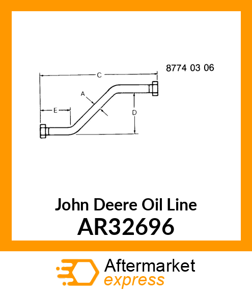 LINE, ENGINE OIL COOLER OUTLET AR32696