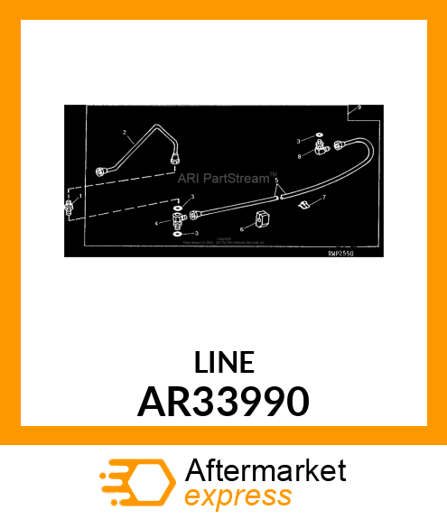 OIL LINE, BRAKE RETURN AR33990