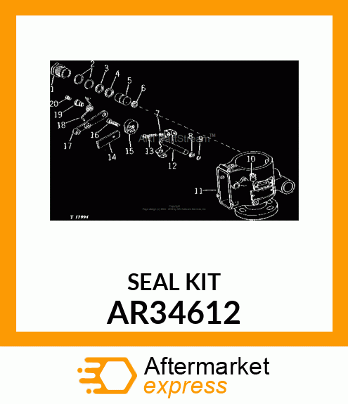 Gasket Kit - KIT,OVERHAUL GASKET AR34612