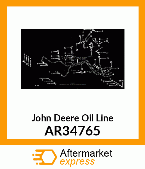 OIL LINE, BRAKE,RH AR34765