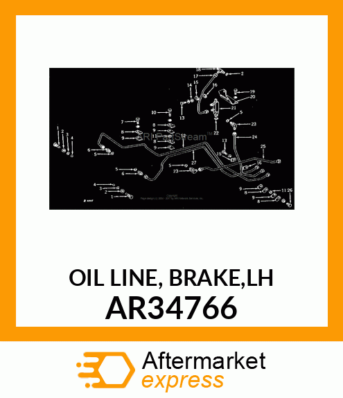 OIL LINE, BRAKE,LH AR34766