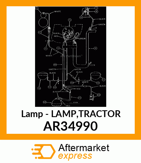 Lamp - LAMP,TRACTOR AR34990