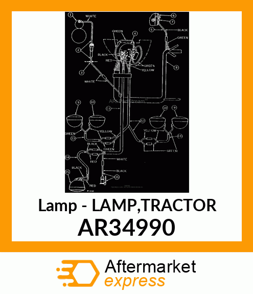 Lamp - LAMP,TRACTOR AR34990