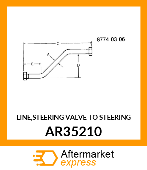 LINE,STEERING VALVE TO STEERING AR35210