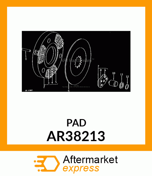 Plate - PLATE,BRAKE PRESSURE,WITH FACING AR38213