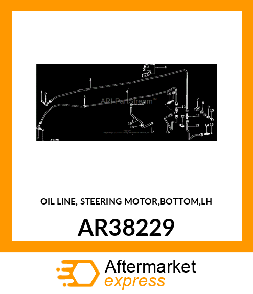 OIL LINE, STEERING MOTOR,BOTTOM,LH AR38229