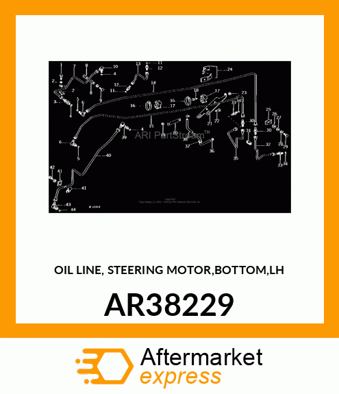 OIL LINE, STEERING MOTOR,BOTTOM,LH AR38229