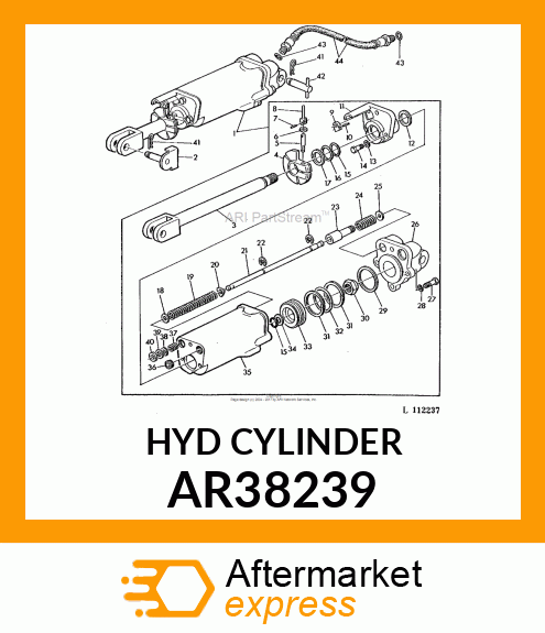 Hydraulic Cylinder - CYLINDER,REMOTE,ASMB,(2-1/2 AR38239