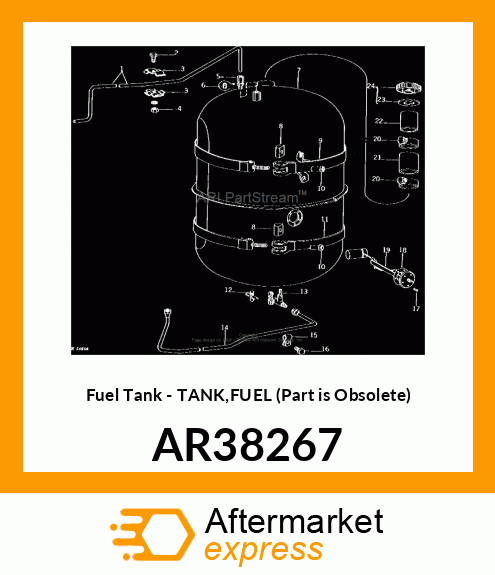 Fuel Tank - TANK,FUEL (Part is Obsolete) AR38267
