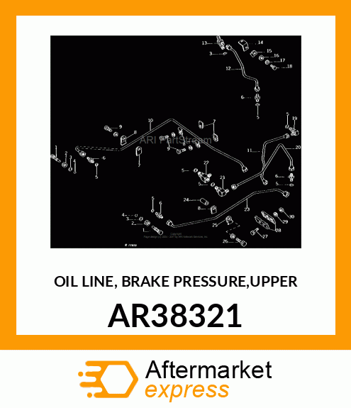 OIL LINE, BRAKE PRESSURE,UPPER AR38321