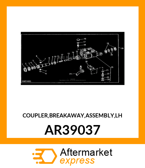 COUPLER,BREAKAWAY,ASSEMBLY,LH AR39037