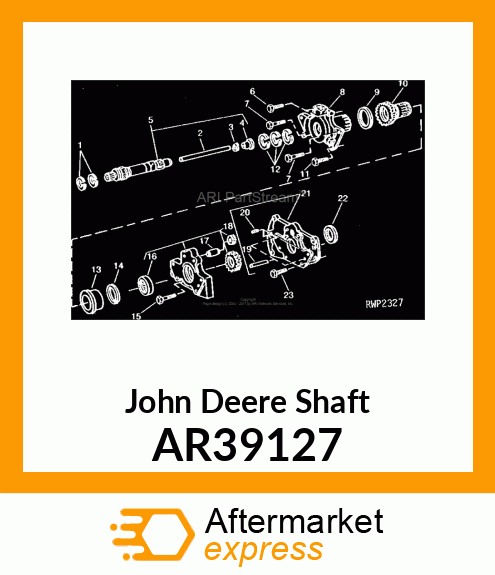 SHAFT,TRANS INPUT,ASSMY AR39127