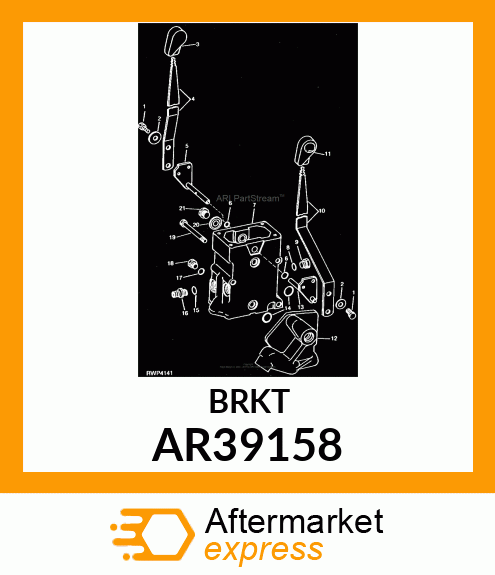 ARM WITH SHAFT,OUTER AR39158
