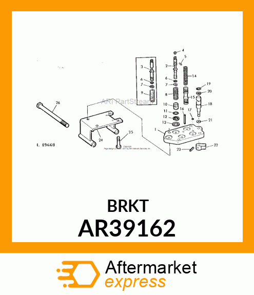 Bracket - BRACKET,SCV,WITH SPACERS AR39162