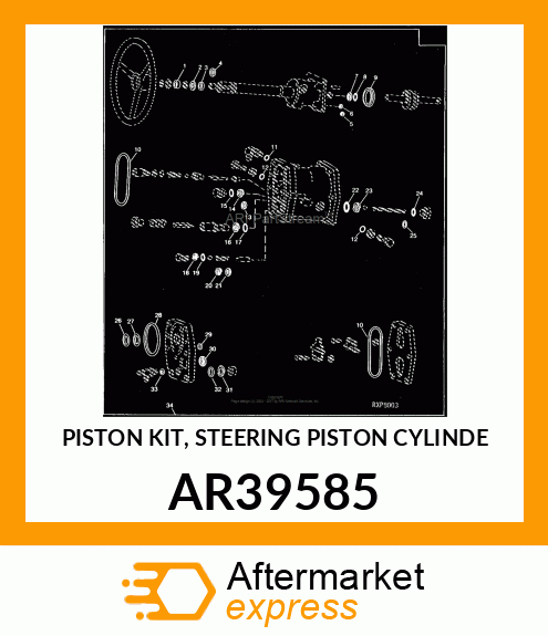 PISTON KIT, STEERING PISTON CYLINDE AR39585