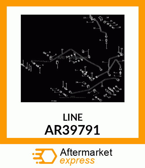 OIL LINE, BRAKE RETURN AR39791