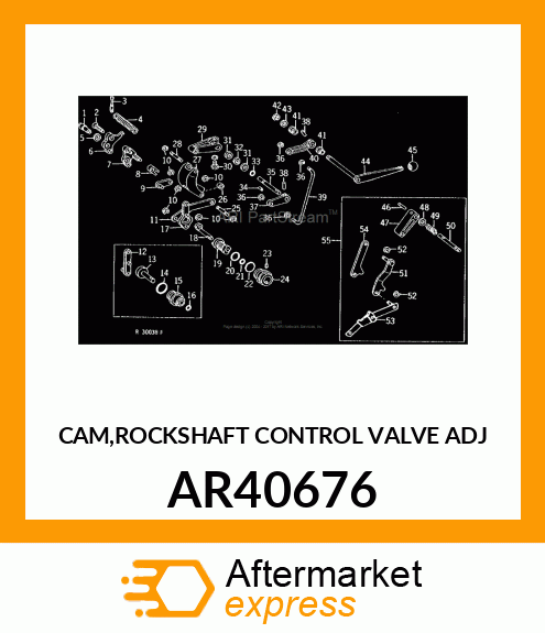 CAM,ROCKSHAFT CONTROL VALVE ADJ AR40676