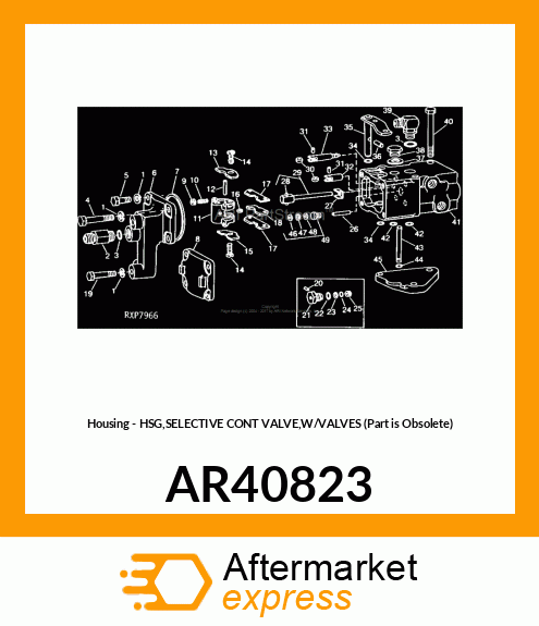 Housing - HSG,SELECTIVE CONT VALVE,W/VALVES (Part is Obsolete) AR40823