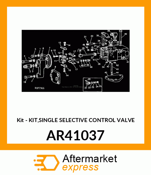 Kit - KIT,SINGLE SELECTIVE CONTROL VALVE AR41037