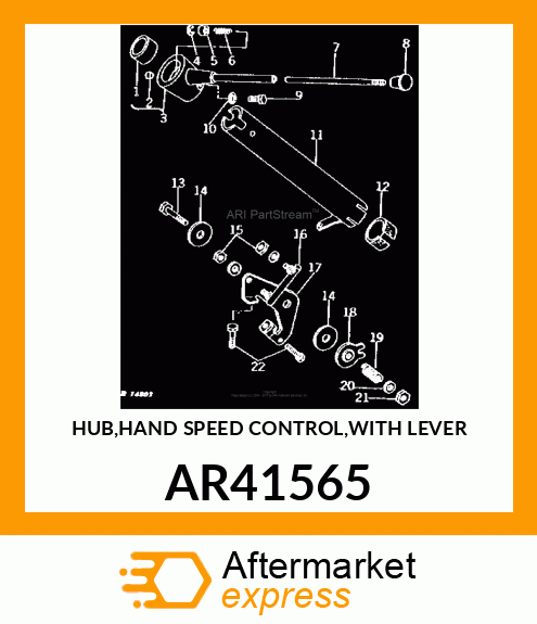 HUB,HAND SPEED CONTROL,WITH LEVER AR41565