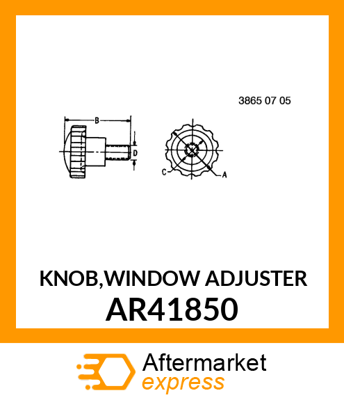 KNOB,WINDOW ADJUSTER AR41850