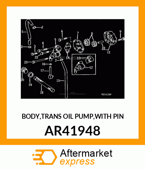 BODY,TRANS OIL PUMP,WITH PIN AR41948