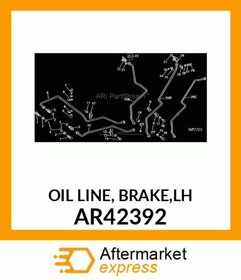 OIL LINE, BRAKE,LH AR42392