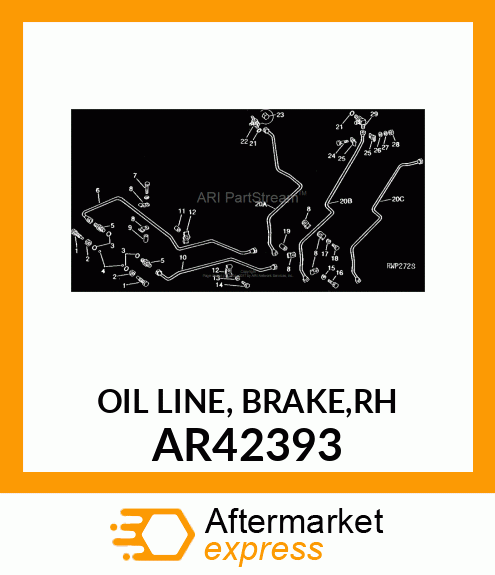 OIL LINE, BRAKE,RH AR42393